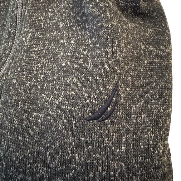 Nautica 1/4 zip Pullover sweatshirt Mens M Gray Fleece Athletic Athleisure Fall - Picture 10 of 13